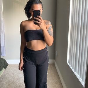 Black Pants with Pearls